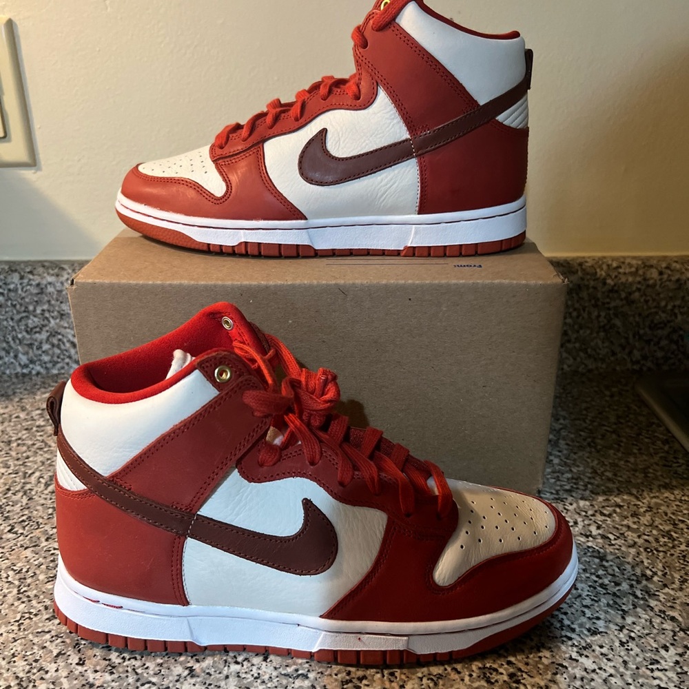 Nike Dunk High 70 Lxx Cinnabar Mars Stone Red White Dx0346-600 Women Size 8 New